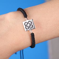 Pulsera Plata Cánovas 1929 Panot Flor Barcelona CA1929-PPBT Tela 13x13mm