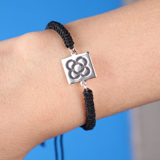 Pulsera Plata Cánovas 1929 Panot Flor Barcelona CA1929-PPBT Tela 13x13mm