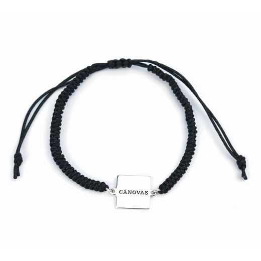 Pulsera Plata Cánovas 1929 Panot Flor Barcelona CA1929-PPBT Tela 13x13mm