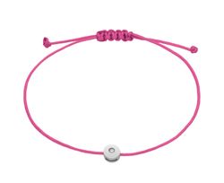 Pulsera Plata - Cordón Fucsia Marea Niña D04203/AD Diamante Laboratorio G-H VS