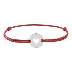 Pulsera Plata-Cordón Rojo Argyor MRM (AG)333782 Placa Corazón