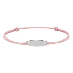 Pulsera Plata-Cordón Rosado Argyor MRM (AG)333781 Placa
