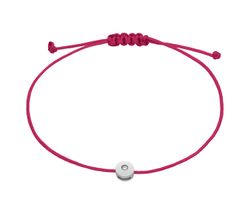 Pulsera Plata - Cordón Vinotinto Marea Niña D04203/AF Diamante Laboratorio G-H VS