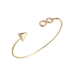 Pulsera Plata Dorada 1,5mm PUL0202DO Flecha Infinito