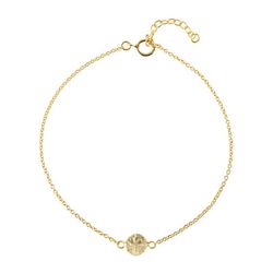 Pulsera Plata Dorada 16,50+1,50cm PU00160DO Cruz