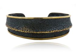 Pulsera Plata Dorada Arior Troia Negro 4020286NU