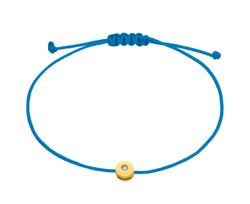 Pulsera Plata Dorada - Cordón Azul Marea Niña D04203/AJ Diamante Laboratorio G-H VS