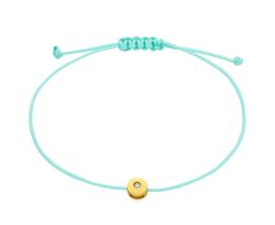 Pulsera Plata Dorada - Cordón Turquesa Marea Niña D04203/AH Diamante Laboratorio G-H VS