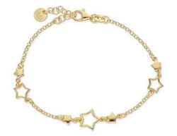 Pulsera Plata Dorada Liska LAF6078BR-D Estrellas En Brillo