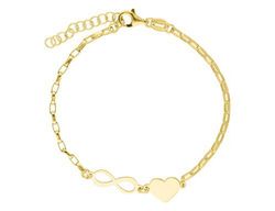 Pulsera Plata Dorada Liska LAF6383BR-D Infinito & Corazón