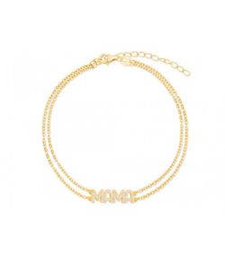 Pulsera Plata Dorada Liska Mujer MAMA03BR-D Mamá