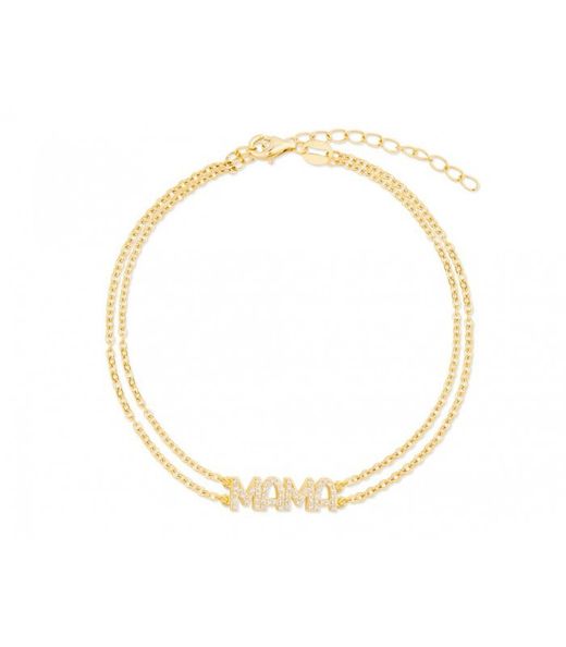 Liska Women's Gold Silver Bracelet MAMA03BR-D Mom