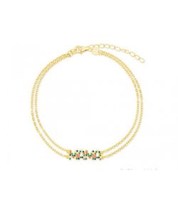 Pulsera Plata Dorada Liska Mujer MAMA03BR-DM Mamá
