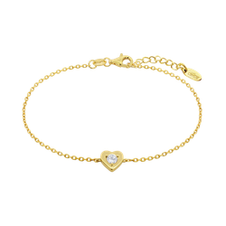 Pulsera Plata Dorada Lotus LP3849-2/2 Corazón Circonita