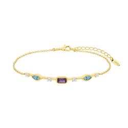 Pulsera Plata Dorada Lotus LP3882-2/2 Circonitas Multicolor