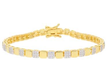 Pulsera Liska Plata Dorada LPZ174BR-D Circonitas