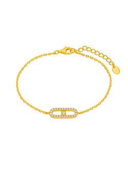 Pulsera Plata Dorada Marea Mujer D04103/AF Óvalo Circonitas
