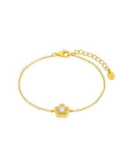 Pulsera Plata Dorada Marea Niña D03303/BQ Flor Circonitas