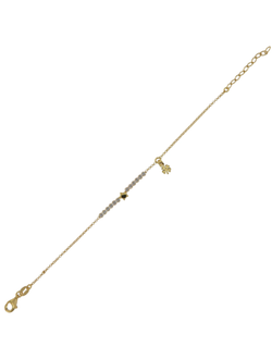 Pulsera Plata Dorada Mujer PPUL3201/C Estrella Trébol Circonitas