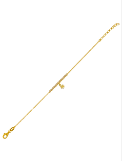 Pulsera Plata Dorada Mujer PPUL3203/C Trébol Circonitas