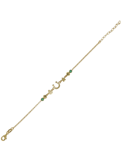 Pulsera Plata Dorada Mujer PPUL3204/C Herradura Circonitas