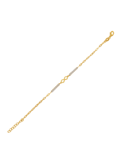 Pulsera Plata Dorada Mujer PPUL3218/C Infinito Circonitas
