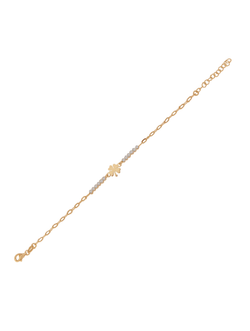 Pulsera Plata Dorada Mujer PPUL3220/C Trébol Circonitas