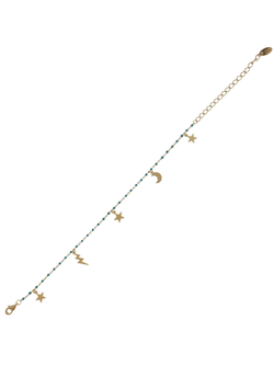 Pulsera Plata Dorada Mujer PPUL3232 Estrellas Media Luna