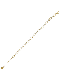 Pulsera Plata Dorada Mujer PPUL3267/C Eslabones Circonitas