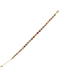 Pulsera Plata Dorada Mujer PPUL3293/C Circonitas Multicolor