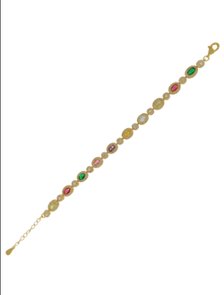 Pulsera Plata Dorada Mujer PPUL3295/C Circonitas Multicolor