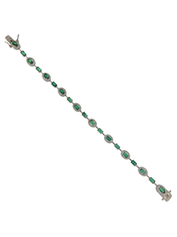 Pulsera Plata Dorada Mujer PPUL3300/V Circonitas Verdes