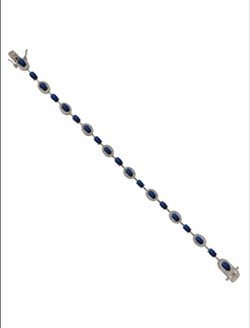 Pulsera Plata Dorada Mujer PPUL3300/Z Circonitas Azules