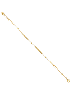 Pulsera Plata Dorada Mujer PPUL3308/C Eslabones Alargados Circonitas