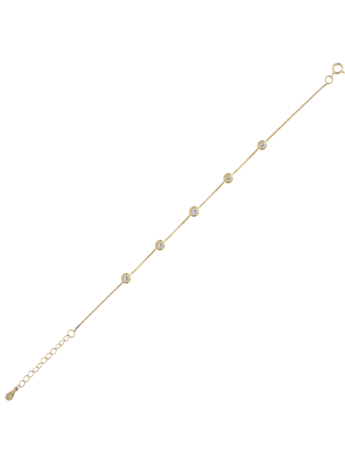 Pulsera Plata Dorada Mujer PPUL3315/C Circonitas