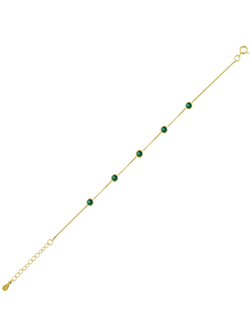 Pulsera Plata Dorada Mujer PPUL3315/VC Circonitas Verdes