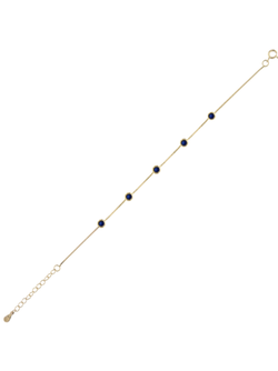 Pulsera Plata Dorada Mujer PPUL3315/ZC Circonitas Azules