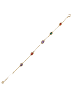 Pulsera Plata Dorada Mujer PPUL3317/C Circonitas Multicolor