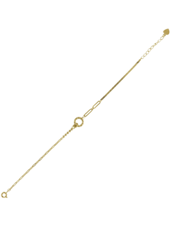 Pulsera Plata Dorada Mujer PPUL3319/C Aro Circonitas