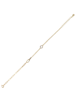 Pulsera Plata Dorada Mujer PPUL3323/C Aro Circonitas