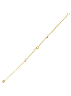 Pulsera Plata Dorada Mujer PPUL3360/C Infinito Circonitas