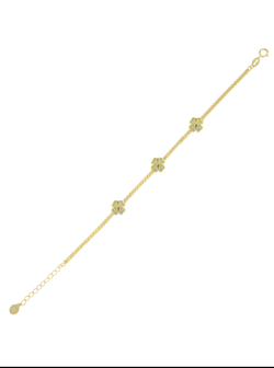 Pulsera Plata Dorada Mujer PPUL3361/C Tréboles Circonitas
