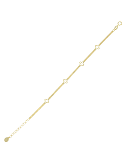 Pulsera Plata Dorada Mujer PPUL3365/C Cruces Circonitas