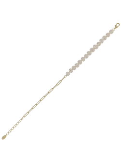 Pulsera Plata Dorada Mujer PSPP1/4C Perlas