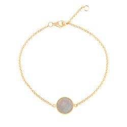 Pulsera Plata Dorada Mujer PUM0012DOLA Piedras Minerales Labradorita