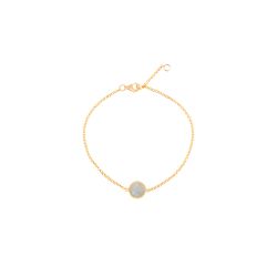 Pulsera Plata Dorada Mujer PUM0014DOLA Piedras Minerales Labradorita