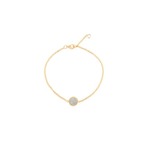 Pulsera Plata Dorada Mujer PUM0014DOLA Piedras Minerales Labradorita