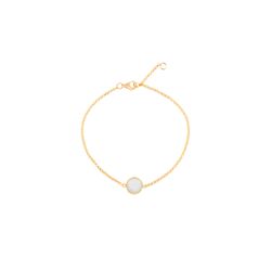 Pulsera Plata Dorada Mujer PUM0014DOPL Piedras Minerales Piedra Luna