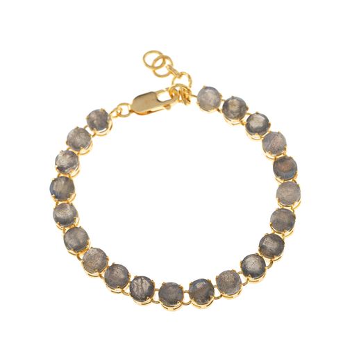 Pulsera Plata Dorada Mujer PUM0033DOLA Piedras Minerales Labradorita