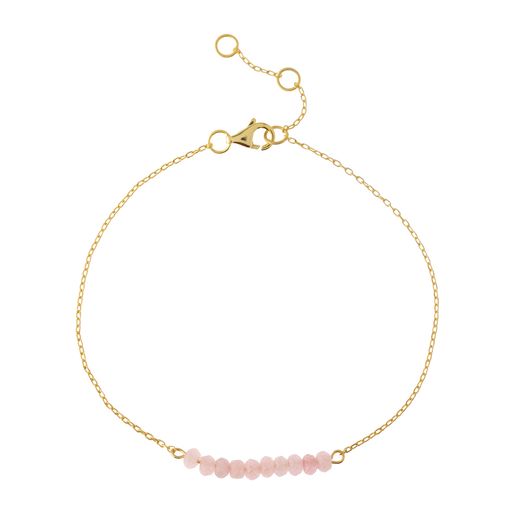 Pulsera Plata Dorada Mujer PUM0034DORU Piedras Minerales Rubí
